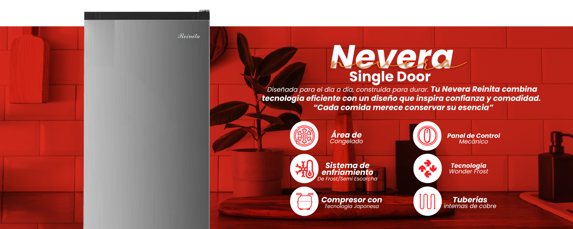 Reinita - Nevera Single Door RE08REF02