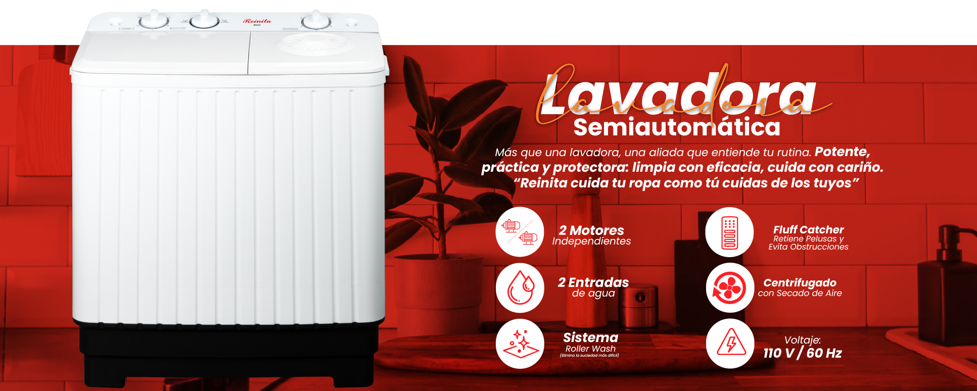 Reinita - Lavadora Semiautomatica RE025LB