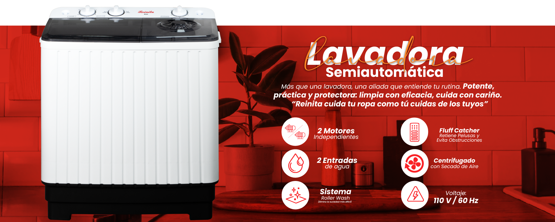 Reinita - Lavadora Semiautomatica RE025LB